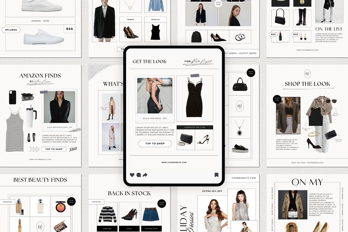 Fashion Blogger LTK Canva Template, a Social Media Template by Deb Creative Studio (Photo 1 of 10)