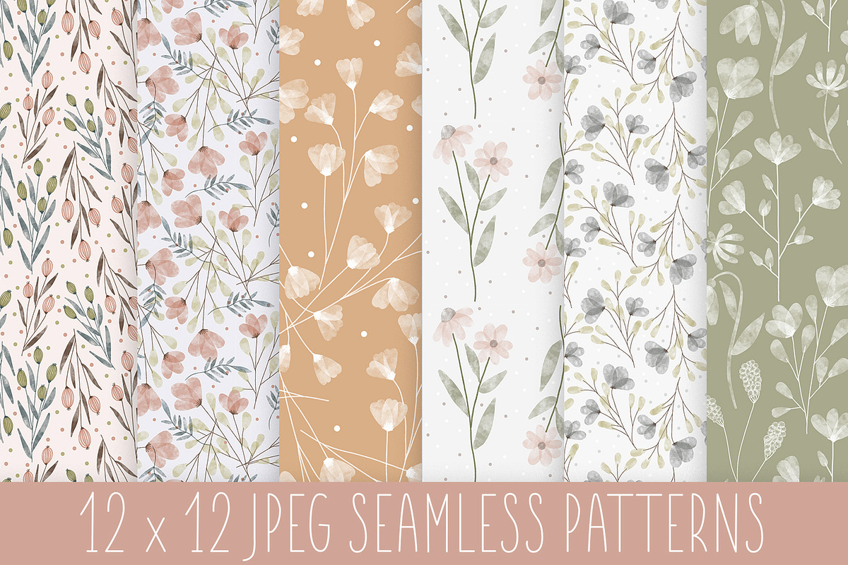 Watercolor clipart & Digital Paper, an Illustration by illuztrate (Photo 3 of 6)