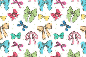 Cute Vector Hand Drawn Bows