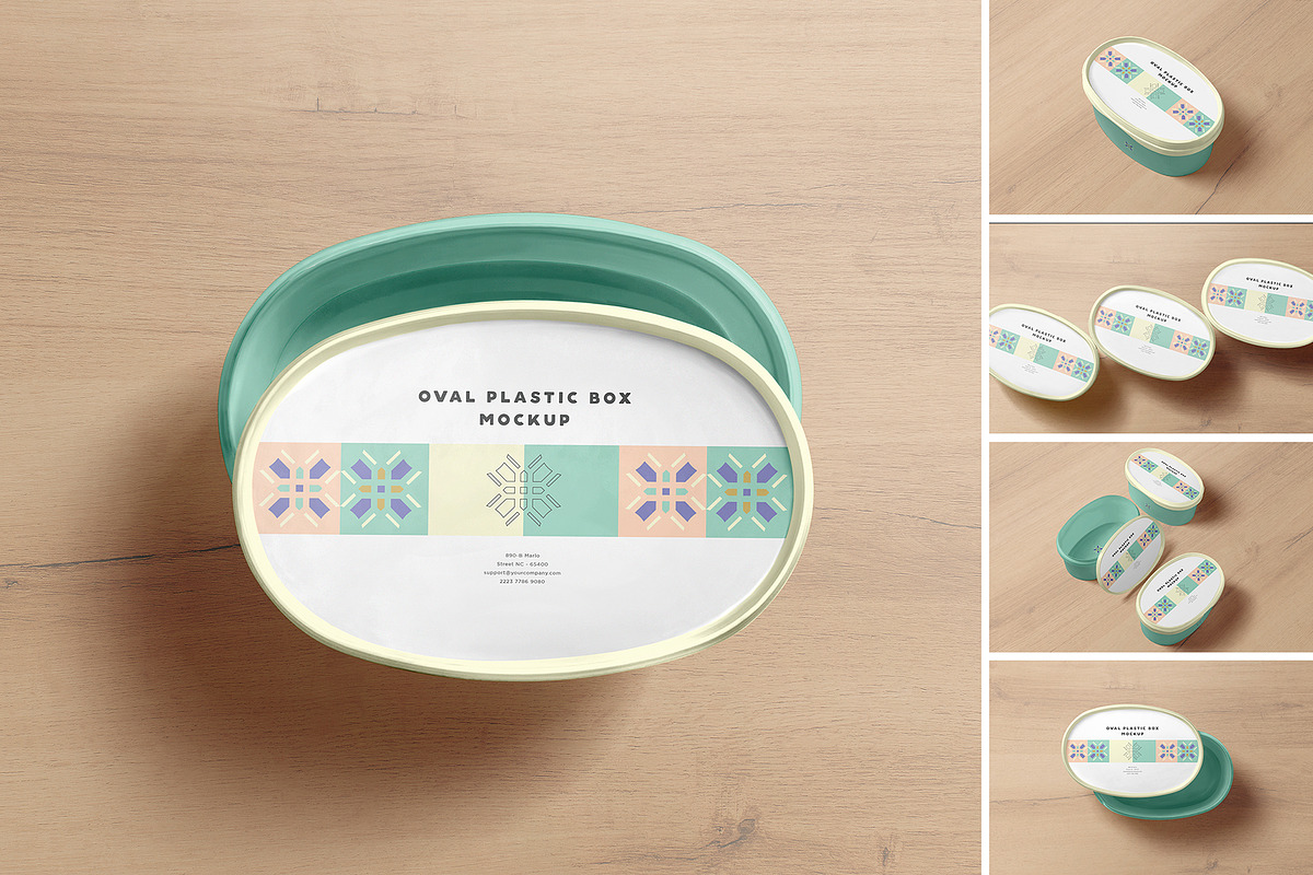 Plastic Container Mockup, a Product Mockup by PixelVoyager (Photo 1 of 6)