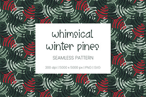 Whimsical Winter Pines Pattern