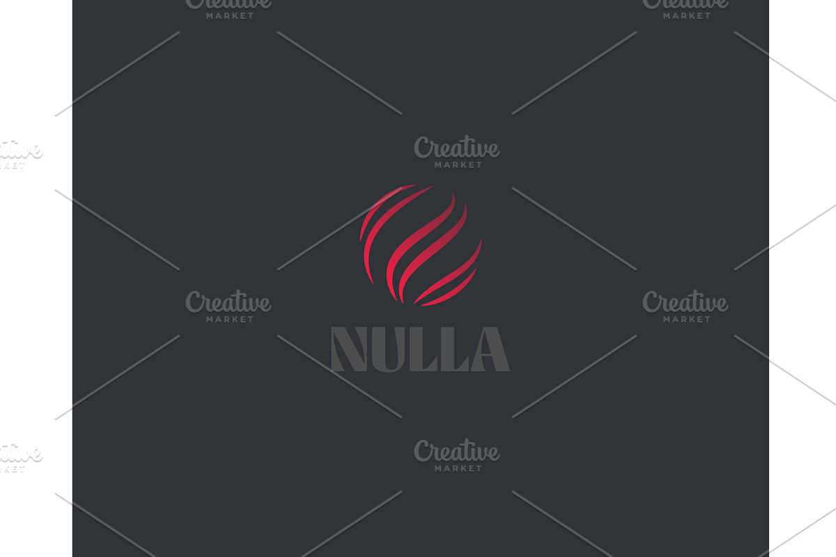 Abstract striped logo.
