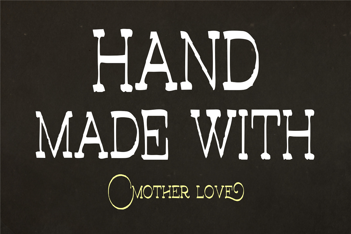 Mother Love (Handmade), a Slab Serif Font by Kenzvalley (Photo 4 of 8)