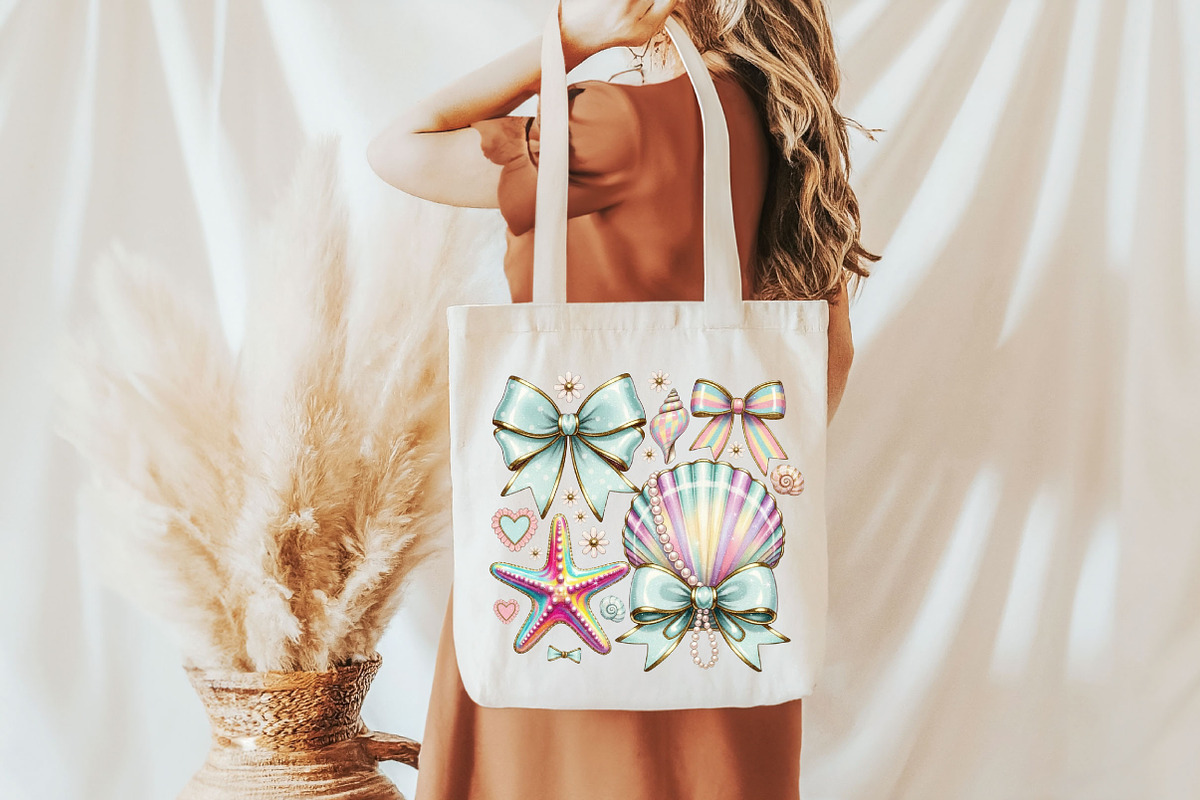 Summer Png, Floral Coquette Seashell, an Illustration by Designking (Photo 4 of 6)