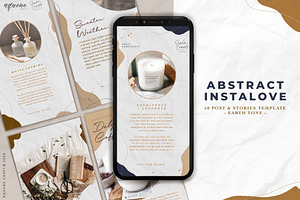 Abstract Earth Tone Instalove