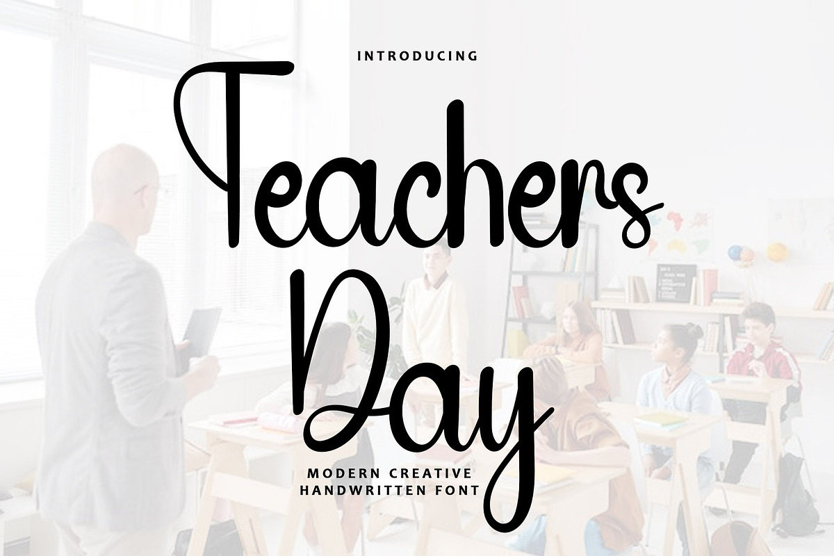 Teachers Day, a Handwritten Font by InermediaSTUDIO (Photo 1 of 7)