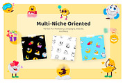 Moon Cartoon Stickers Set, an Emoji Icon by Vectors Market (Thumbnail 4 of 6)