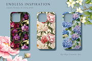 Floral Seamless Patterns + Cliparts, a Pattern Graphic by Olya Creative (Thumbnail 3 of 20)