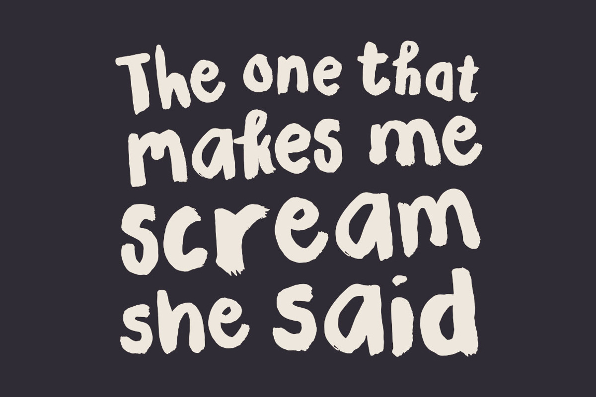 Display font Just like heaven brush preview 4