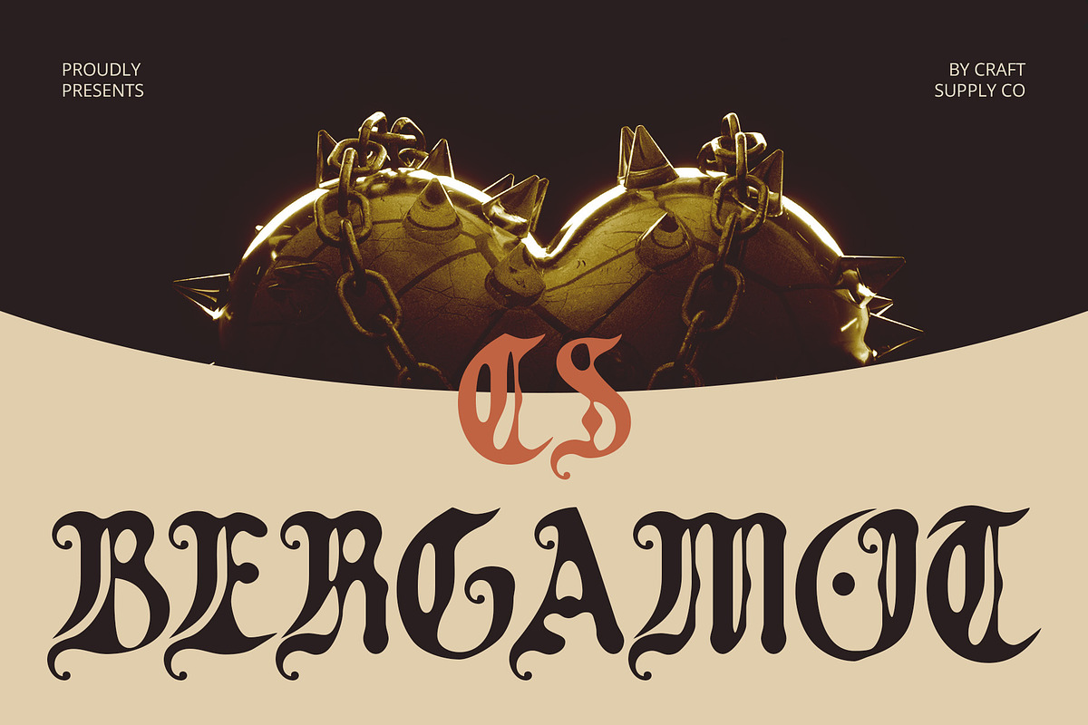 CS Bergamot Drawn, a Blackletter Font by Craft Supply Co. (Photo 1 of 8)