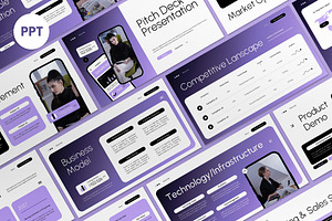 Black Pitch Deck PPT, a Presentation Template by graphicook