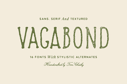 Vagabond - Handcrafted Font Pack, a Handwritten Font by Tom Chalky