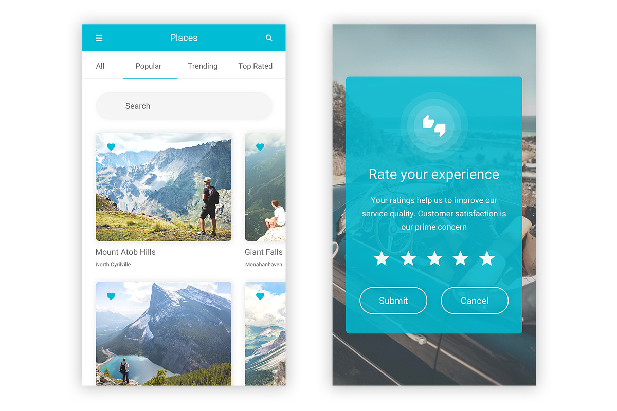 Travel & Flight Booking Psd App, an UI Kit Template by themelove (Photo 11 of 16)