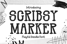 Scribsy Marker Playful Doodle Font