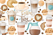 Watercolor Coffee design, an Illustration by designloverstudio (Thumbnail 1 of 2)