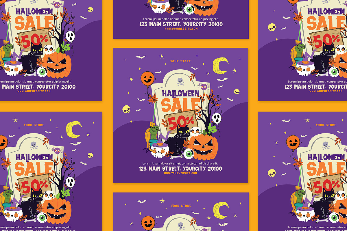 Halloween Sale Flyer, a Flyer Template by Creativestoree (Photo 2 of 5)