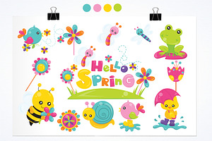 Spring Bugs Illustration Pack