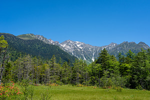 Mount Hotaka viewed from Kamikochi hiking trail in Japan, a Nature Photo by GoodGoods