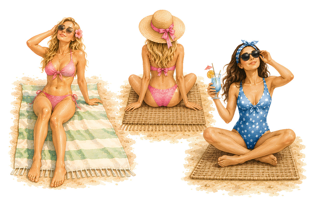 Watercolor Summer Clipart (66), a Seasonal Illustration by Iryna Denysova (Photo 6 of 8)