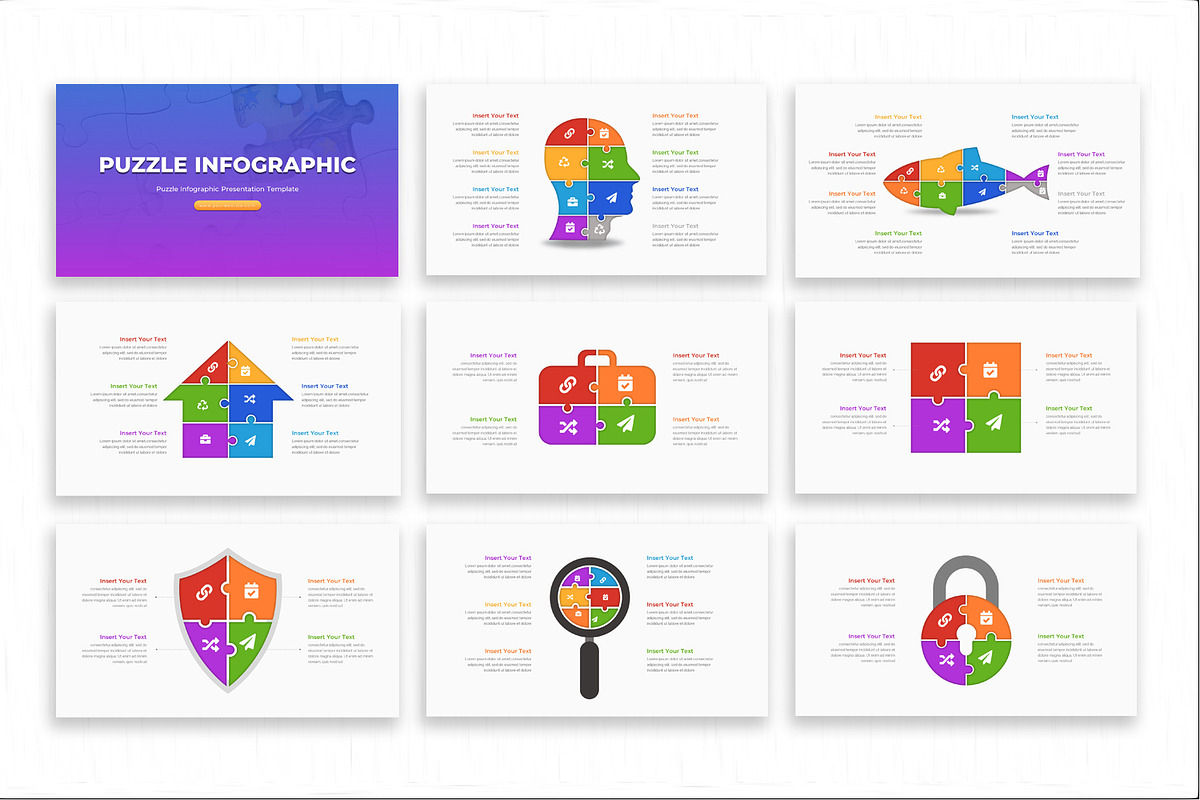 Puzzle Infographic Presentation, a Presentation Template by SlideStack (Photo 3 of 5)