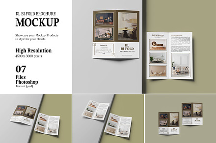 DL Bi-Fold Brochure Mockup
