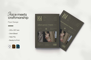 Grace Meets Craftmanship - Flyer, a Flyer Template by VUNIRA