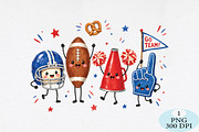 Cute Football Game Day Team PNG, a Seasonal Illustration by Daily.Designs (Thumbnail 1 of 5)