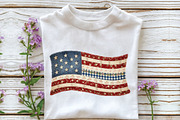 Patchwork American Flag Png, an Illustration by CraftArtStudio (Thumbnail 2 of 4)