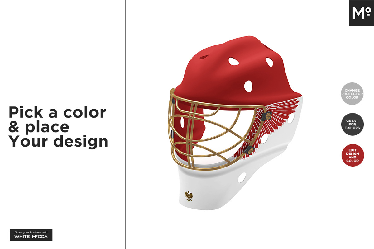 Hockey Goalie Mask Mock-up, a Household Mockup by Mocca Mockups Store (Photo 4 of 10)