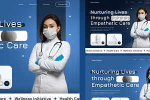 Health Care Site Hero Section Design