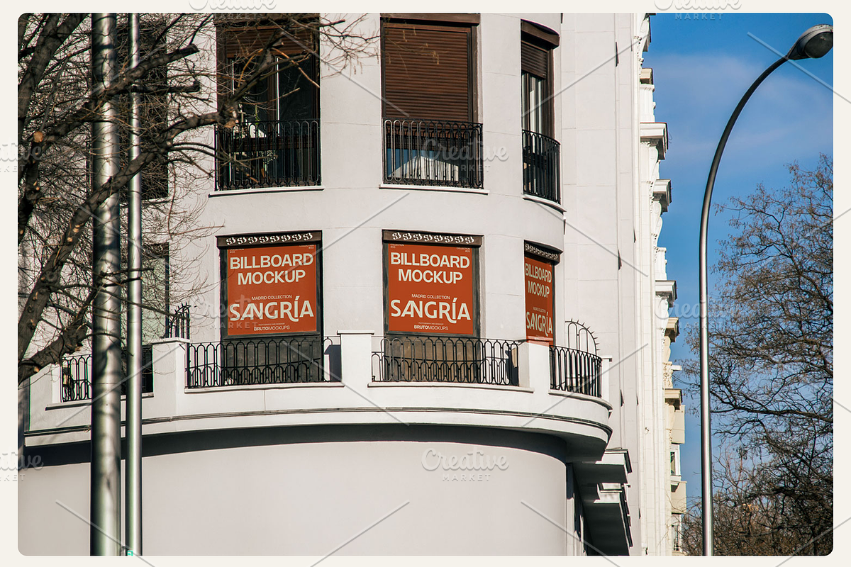 Madrid Corner Billboard Mockup, an Advertising Mockup by Bruto Mockups (Photo 3 of 3)
