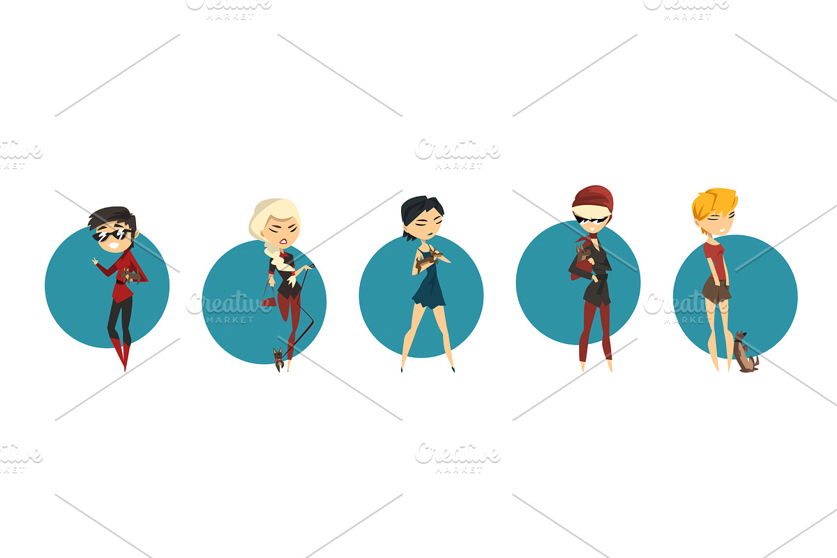 Elegant Woman Character with Small, a Person Illustration by TopVectors