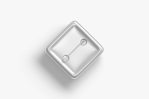 Rhombus Button Badge 3D Model