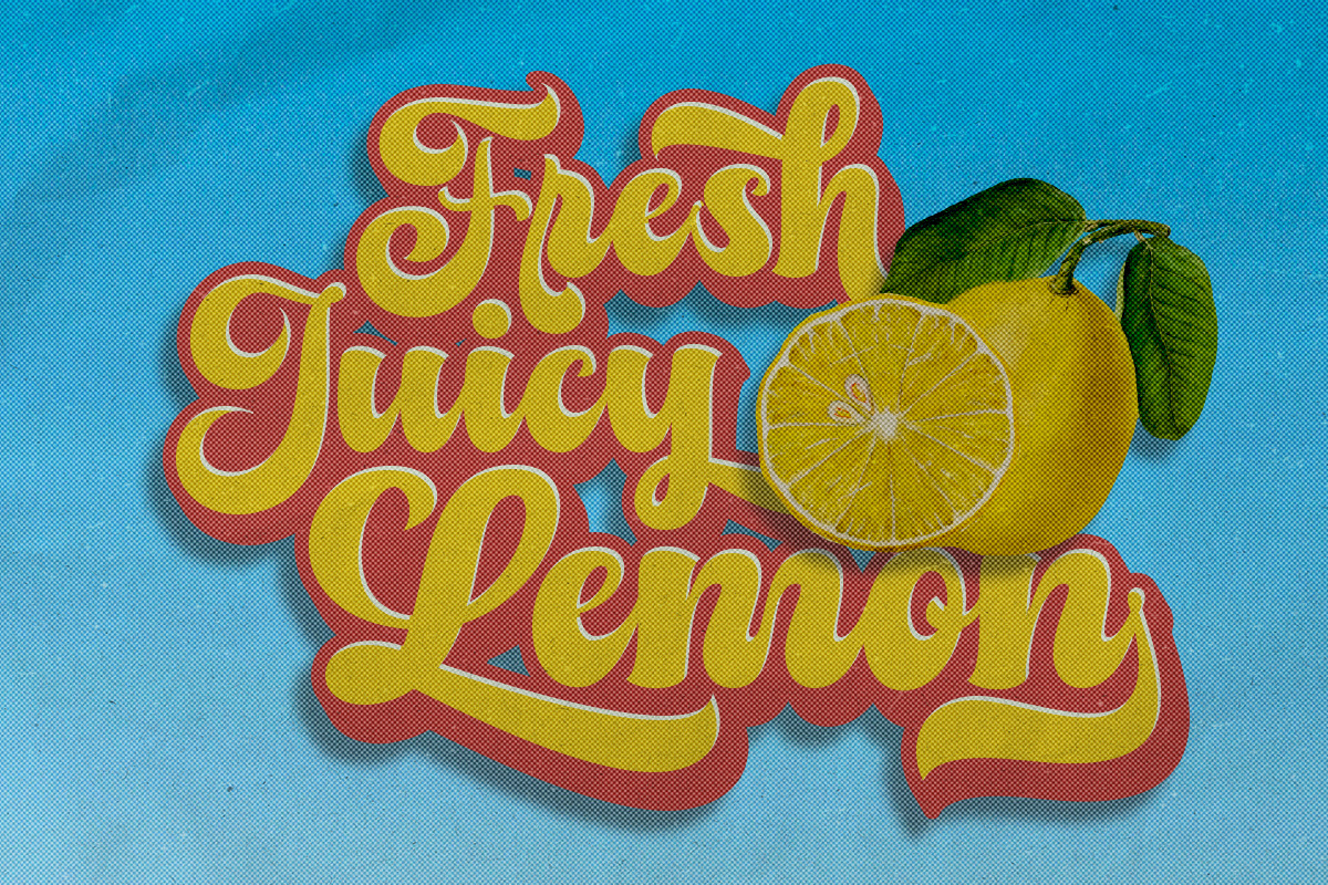 The Sticky Line - Retro Font, a Script Font by Suza Studio (Photo 9 of 11)