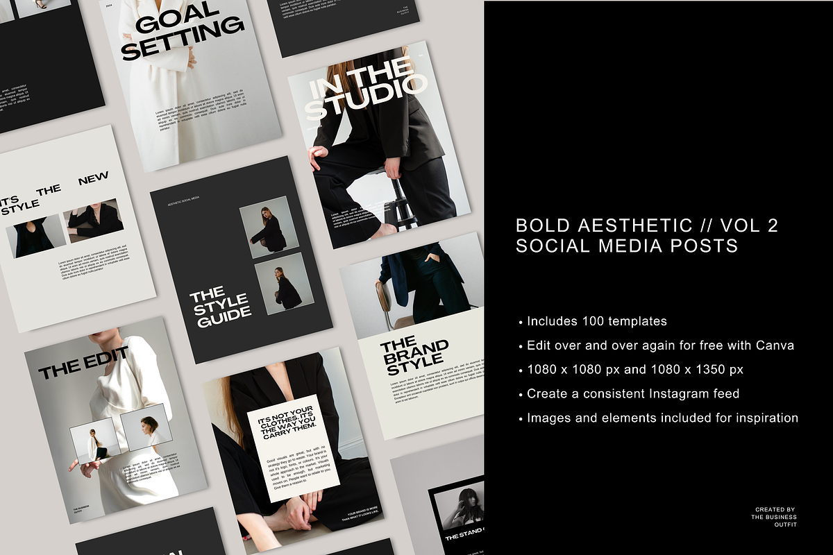 CANVA: Bold Vol 2 Instagram Posts, a Social Media Template by thebusinessoutfit (Photo 3 of 17)