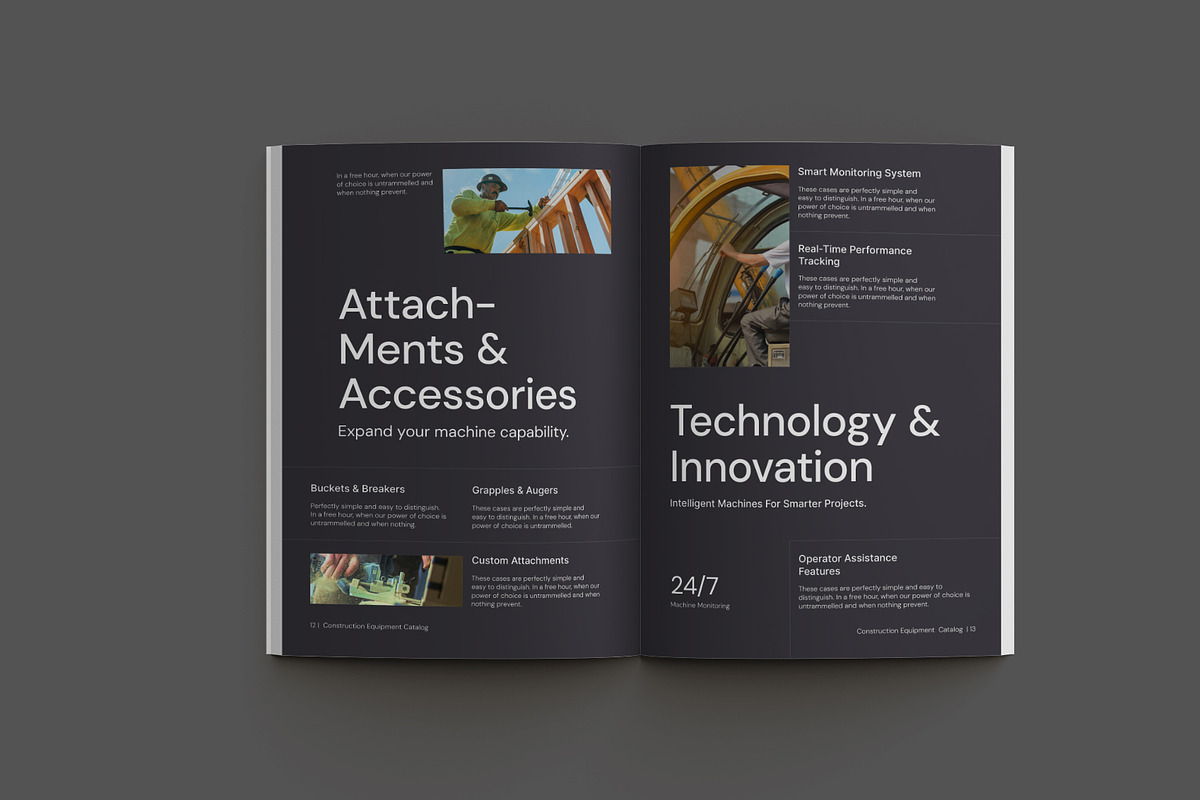 Construction Equipment Catalog, a Brochure Template by Neermana (Photo 2 of 10)