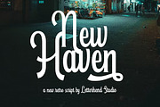 New Haven Retro Script Display Font, a Script Font by Letterhend Studio (Thumbnail 1 of 9)