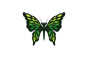 Butterfly And Leaves Logo