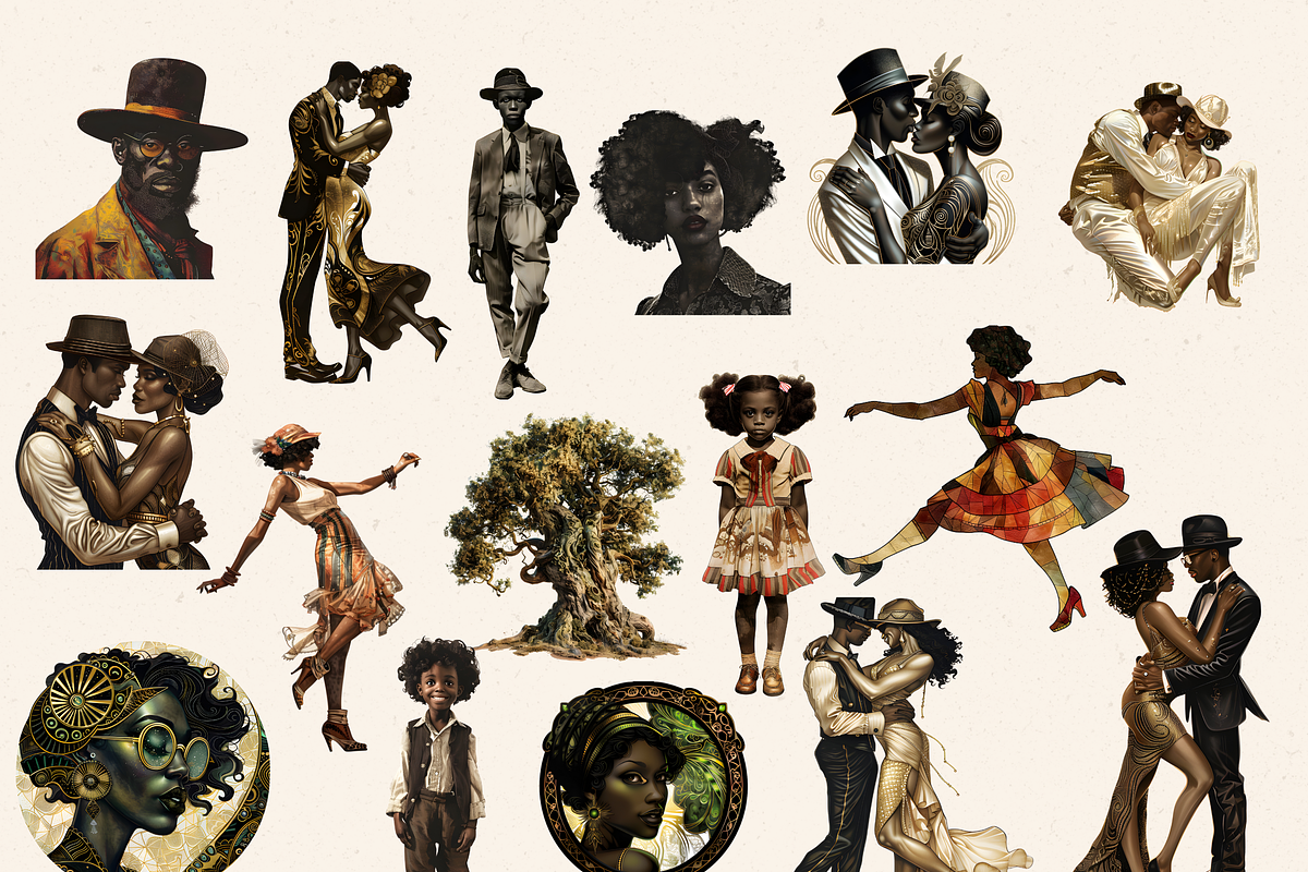 SURREAL ROARING TWENTIES CLIPART, a Person Illustration by Daring Digies (Photo 6 of 10)