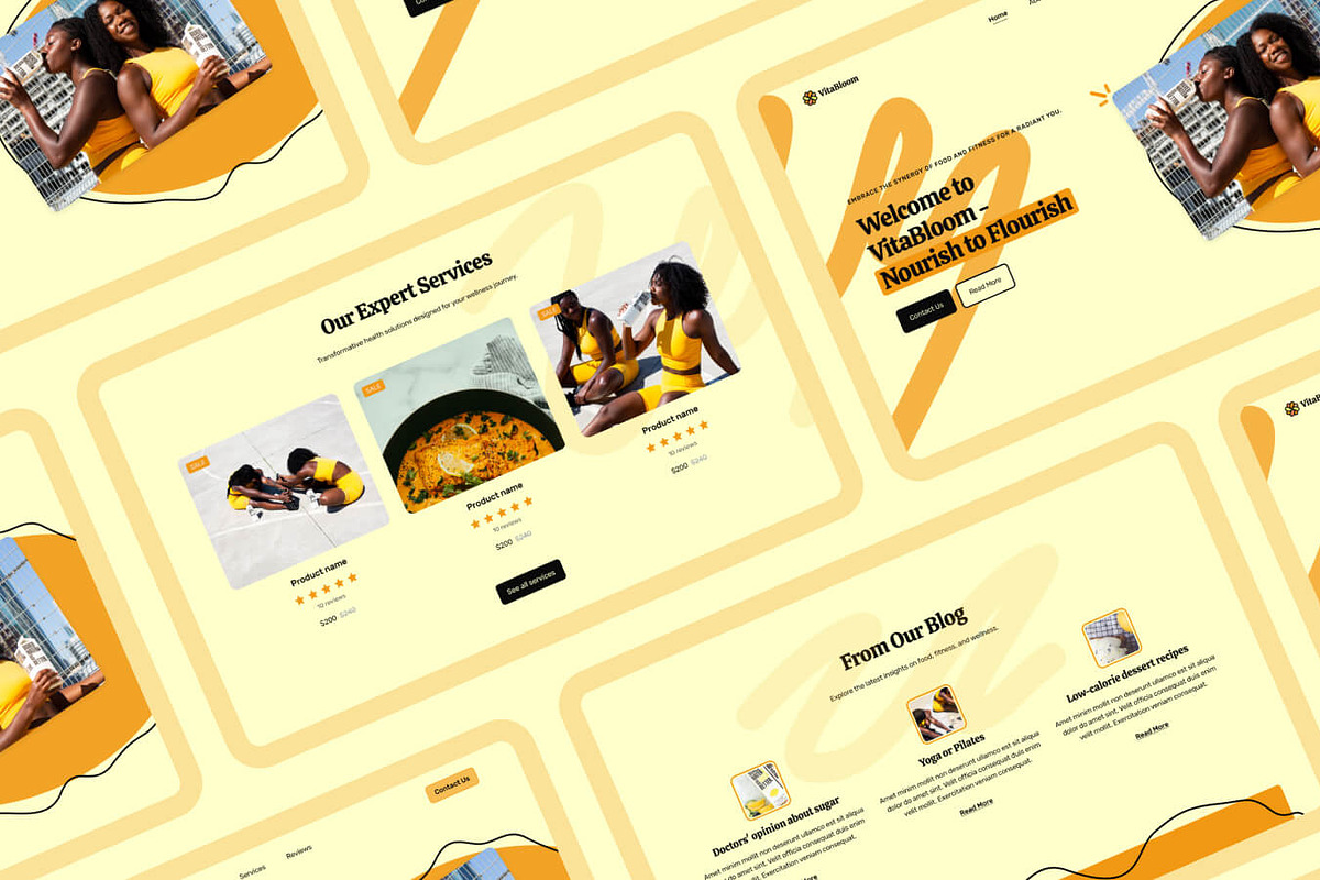VitaBloom Beauty & Wellness Figma, an UI Kit Template by EGO Creative Innovations (Photo 4 of 6)