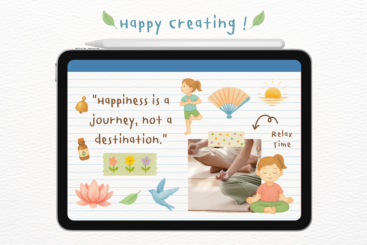 Mindfulness Goodnotes Stickers, an Illustration by mimimeow (Photo 3 of 3)