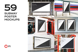 Subway Poster Mockup Bundle Metro