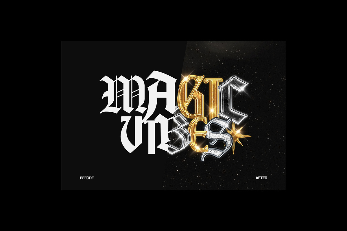 Luxury Metallic Chrome Text Effect, a Layer Style Add-On by Matsero (Photo 4 of 4)