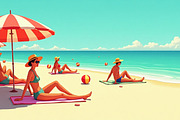 Retro Beach Vibes Photo Pack 4, a Person Photo by adenpinkstore (Thumbnail 3 of 5)