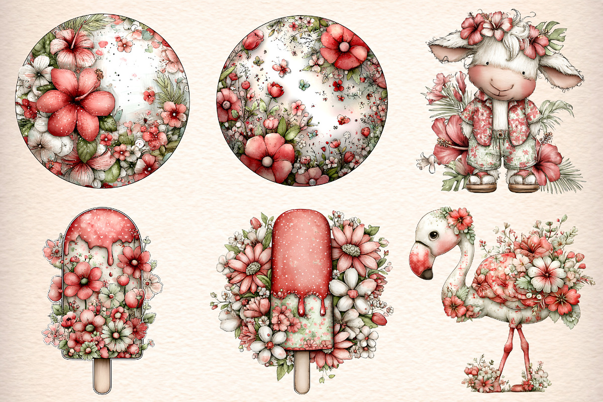 Whimsical Summer Sublimation Clipart, an Illustration by Digital Artistic99 (Photo 4 of 11)