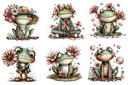Whimsical Spring Frog Clipart, an Illustration by Dream Creation (Thumbnail 2 of 7)
