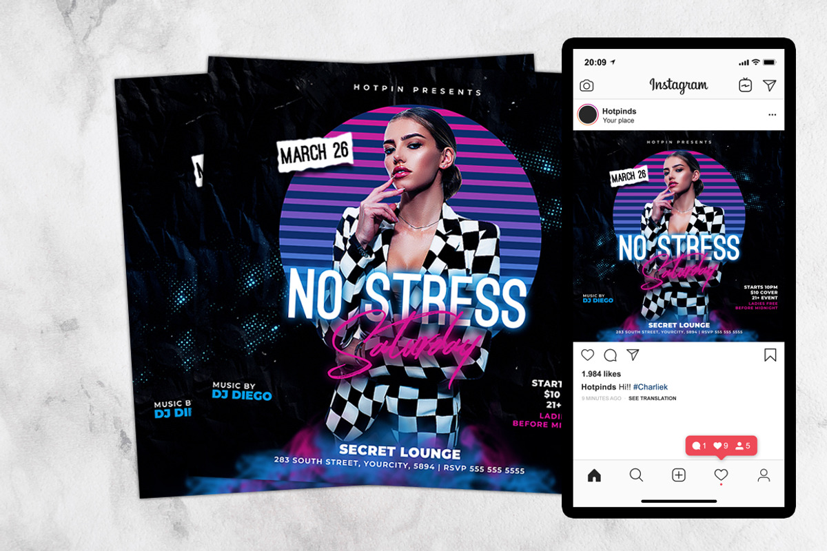 Night Club Flyer Template, a Flyer Template by Hotpin (Photo 2 of 3)