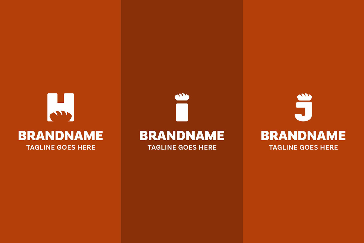Letter H I J Bread Modern Logo Set, a Branding & Logo Template by Pray Art Design Studio (Photo 2 of 2)