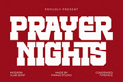 Prayer Nights - Modern Slab Serif, a Slab Serif Font by Pian45 Studio (Thumbnail 1 of 8)