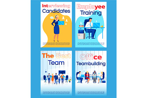 Company staff brochure template set.